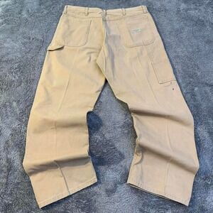 Wrangler Cream Baggy Carpenter Pants